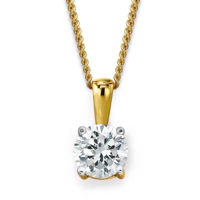 tru diamonds Solitaire Pendant