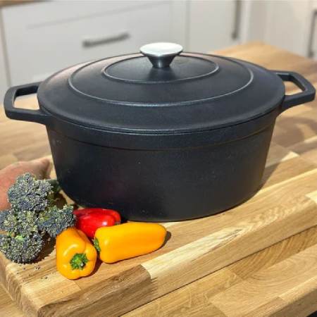 Cast In Style Cast Iron Casserole Cooking Pot
