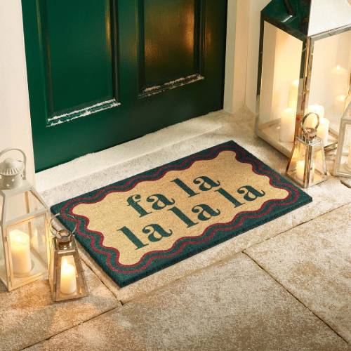 Christmas Fa La La La La Coir Doormat