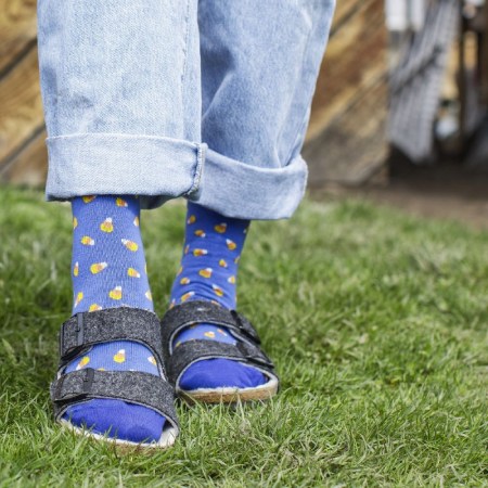 VIM & VIGR Candy Corn Cotton Compression Socks