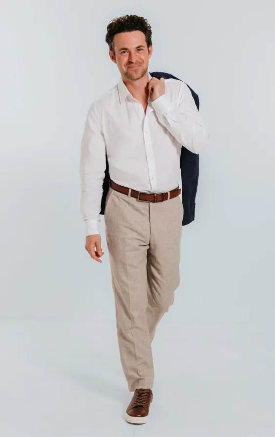 Dobell White Linen Shirt