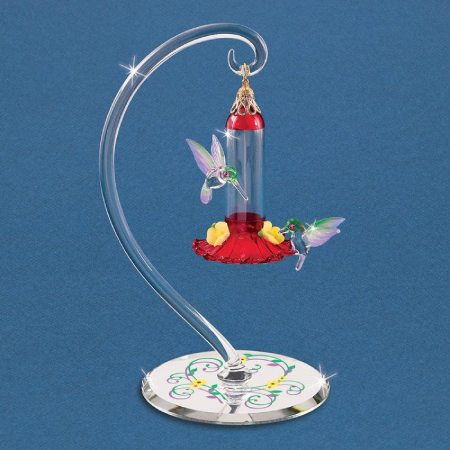My Gift Stop Glass Baron Hummingbirds Sweet Feeder Figurine