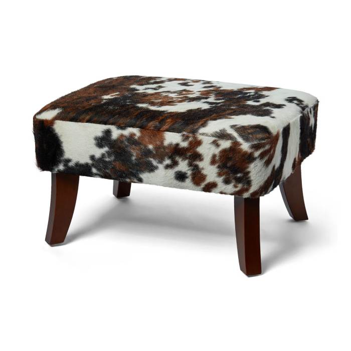 Hyde & Hare Handmade Cowhide Stool