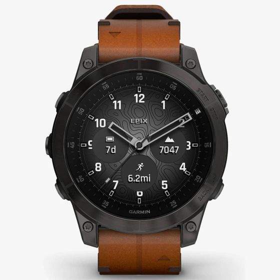 T. H. Baker Leather Strap Smartwatch