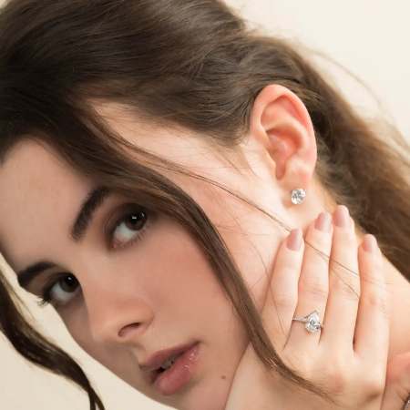 Gold Boutique Martini Stud Earrings