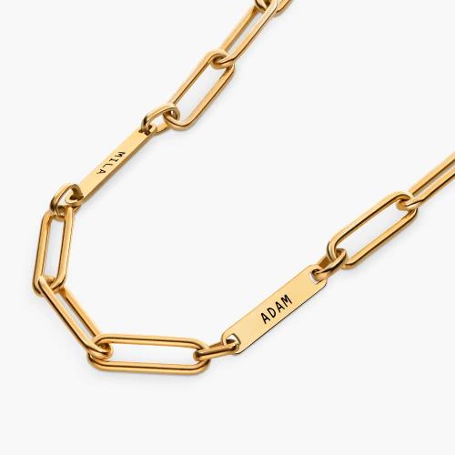 oak & luna Ivy Name Paperclip Chain Necklace
