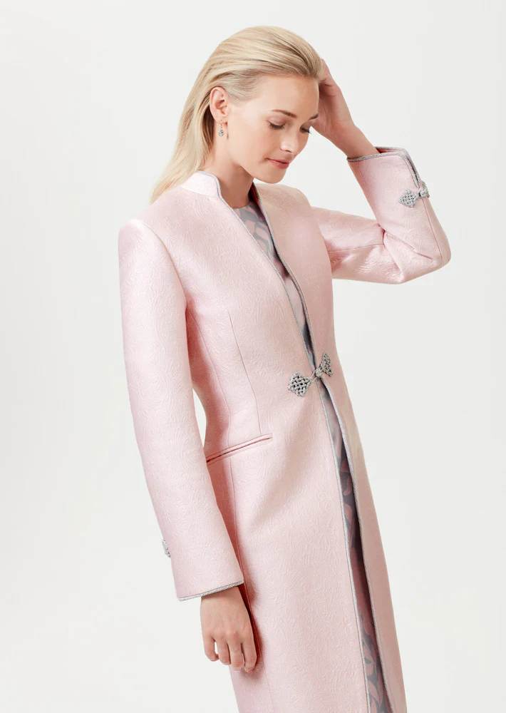 Lalage Beaumont Pale Pink Dress Coat