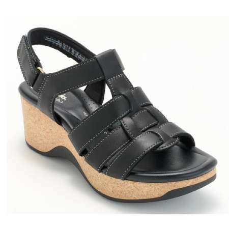 QVC Clarks Collection x Jane Leather Wedges
