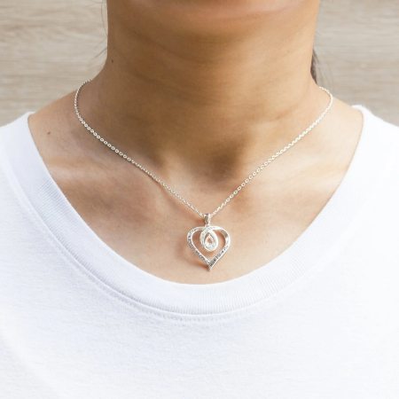 Philip Jones Jewellery Silver Plated Mum I Love You Quote Necklace