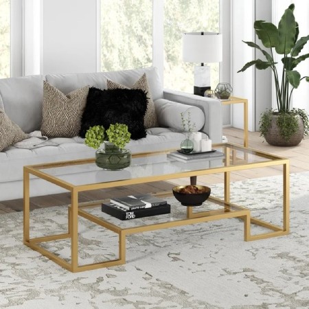 Wayfair Imel Frame Coffee Table With Storage vs Overstock Copper Grove Cranesbill X-Base Coffee Table